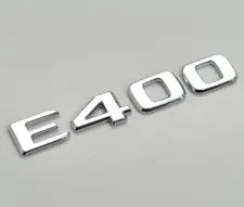For Mercedes Benz E400 Chrome Silver Rear Boot Trunk Letter Number Badge Emblem