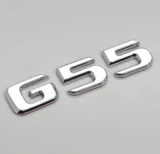 For Mercedes Benz G55 Chrome Silver Rear Boot Trunk Letter Number Badge Emblem