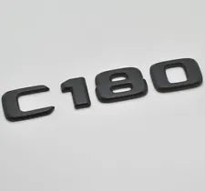 For Mercedes Benz C180 Matt Black Rear Boot Trunk Letter Number Badge Emblem