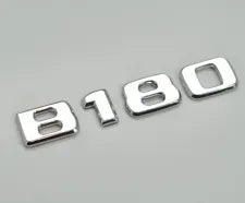 For Mercedes Benz B180 Chrome Silver Rear Boot Trunk Letter Number Badge Emblem