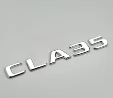 For Mercedes Benz CLA35 Chrome Silver Rear Boot Trunk Letter Number Badge Emblem