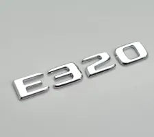For Mercedes Benz E320 Chrome Silver Rear Boot Trunk Letter Number Badge Emblem