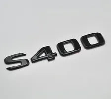 For Mercedes Benz S400 Gloss Black Rear Boot Trunk Letter Number Badge Emblem