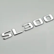 For Mercedes Benz SL300 Chrome Silver Rear Boot Trunk Letter Number Badge Emblem
