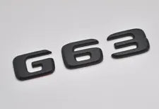 For Mercedes Benz G63 Matt Black Rear Boot Trunk Letter Number Badge Emblem