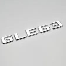 For Mercedes Benz GLE63 Chrome Silver Rear Boot Trunk Letter Number Badge Emblem