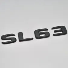 For Mercedes Benz SL63 Matt Black Rear Boot Trunk Letter Number Badge Emblem