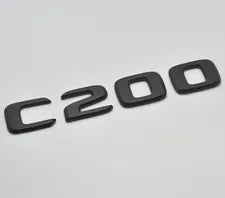 For Mercedes Benz C200 Matt Black Rear Boot Trunk Letter Number Badge Emblem