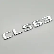 For Mercedes Benz CLS63 Chrome Silver Rear Boot Trunk Letter Number Badge Emblem