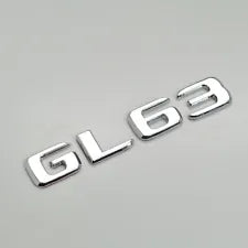 For Mercedes Benz GL63 Chrome Silver Rear Boot Trunk Letter Number Badge Emblem