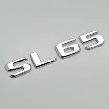 For Mercedes Benz SL65 Chrome Silver Rear Boot Trunk Letter Number Badge Emblem