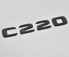 For Mercedes Benz C220 Matt Black Rear Boot Trunk Letter Number Badge Emblem