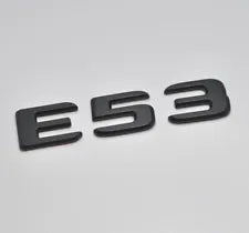 For Mercedes Benz E53 Matt Black Rear Boot Trunk Letter Number Badge Emblem