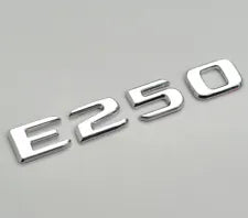 For Mercedes Benz E250 Chrome Silver Rear Boot Trunk Letter Number Badge Emblem
