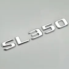 For Mercedes Benz SL350 Chrome Silver Rear Boot Trunk Letter Number Badge Emblem