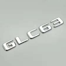For Mercedes Benz GLC63 Chrome Silver Rear Boot Trunk Letter Number Badge Emblem