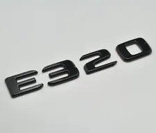 For Mercedes Benz E320 Gloss Black Rear Boot Trunk Letter Number Badge Emblem