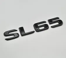 For Mercedes Benz SL65 Gloss Black Rear Boot Trunk Letter Number Badge Emblem