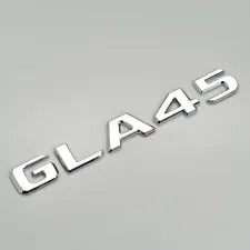 For Mercedes Benz GLA45 Chrome Silver Rear Boot Trunk Letter Number Badge Emblem