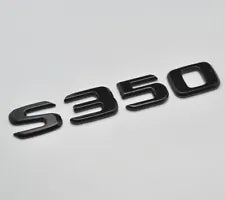 For Mercedes Benz S350 Gloss Black Rear Boot Trunk Letter Number Badge Emblem