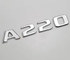 For Mercedes Benz A220 Chrome Silver Rear Boot Trunk Letter Number Badge Emblem