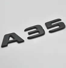 For Mercedes Benz A35 Matt Black Rear Boot Trunk Letter Number Badge Emblem