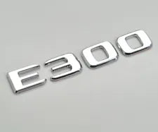 For Mercedes Benz E300 Chrome Silver Rear Boot Trunk Letter Number Badge Emblem