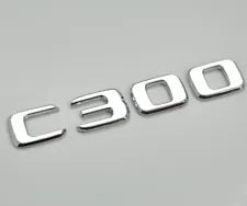 For Mercedes Benz C300 Chrome Silver Rear Boot Trunk Letter Number Badge Emblem