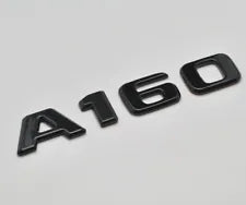 For Mercedes Benz A160 Gloss Black Rear Boot Trunk Letter Number Badge Emblem
