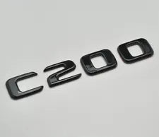 For Mercedes Benz C200 Gloss Black Rear Boot Trunk Letter Number Badge Emblem