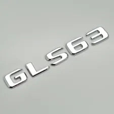 For Mercedes Benz GLS63 Chrome Silver Rear Boot Trunk Letter Number Badge Emblem