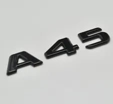 For Mercedes Benz A45 Gloss Black Rear Boot Trunk Letter Number Badge Emblem