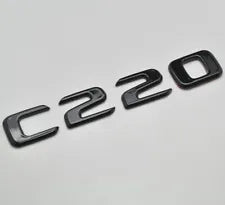 For Mercedes Benz C220 Gloss Black Rear Boot Trunk Letter Number Badge Emblem