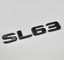 For Mercedes Benz SL63 Gloss Black Rear Boot Trunk Letter Number Badge Emblem