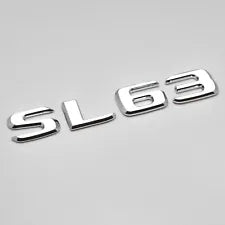 For Mercedes Benz SL63 Chrome Silver Rear Boot Trunk Letter Number Badge Emblem