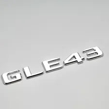 For Mercedes Benz GLE43 Chrome Silver Rear Boot Trunk Letter Number Badge Emblem