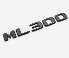 For Mercedes Benz ML300 Matt Black Rear Boot Trunk Letter Number Badge Emblem