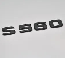 For Mercedes Benz S560 Matt Black Rear Boot Trunk Letter Number Badge Emblem