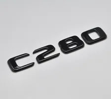 For Mercedes Benz C280 Gloss Black Rear Boot Trunk Letter Number Badge Emblem