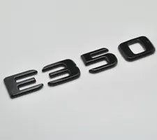 For Mercedes Benz E350 Gloss Black Rear Boot Trunk Letter Number Badge Emblem