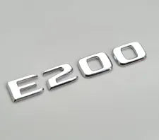 For Mercedes Benz E200 Chrome Silver Rear Boot Trunk Letter Number Badge Emblem