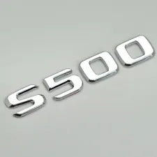 For Mercedes Benz S500 Chrome Silver Rear Boot Trunk Letter Number Badge Emblem