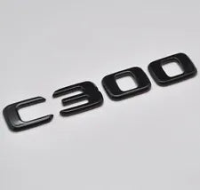 For Mercedes Benz C300 Gloss Black Rear Boot Trunk Letter Number Badge Emblem