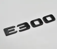 For Mercedes Benz E300 Gloss Black Rear Boot Trunk Letter Number Badge Emblem