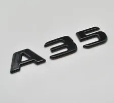 For Mercedes Benz A35 Gloss Black Rear Boot Trunk Letter Number Badge Emblem