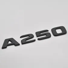 For Mercedes Benz A250 Matt Black Rear Boot Trunk Letter Number Badge Emblem