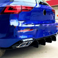 VW Golf MK8 TSI TDI R Line Rear Blade Style Diffuser 2020+ Spoiler Kit