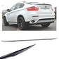 BMW X6 E71 & X6M M PERFORMANCE BOOT TRUNK LIP SPOILER GLOSS BLACK PLASTIC UK