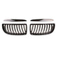 BMW E90 E91 05-08 GLOSS BLACK M PERFORMANCE LOOK FRONT KIDNEY GRILLES GRILLS UK