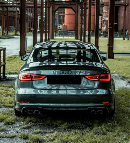 AUDI A3 S3 RS3 8V BLACK EDITION S LINE STYLE REAR BOOT SPOILER LIP 13-20 GLOSS